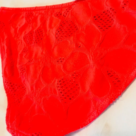 🧡🌺AERIE-ORANGE FLORAL BRIGHT RACERBACK BIKINI TOP🌺🧡 - Picture 7 of 11